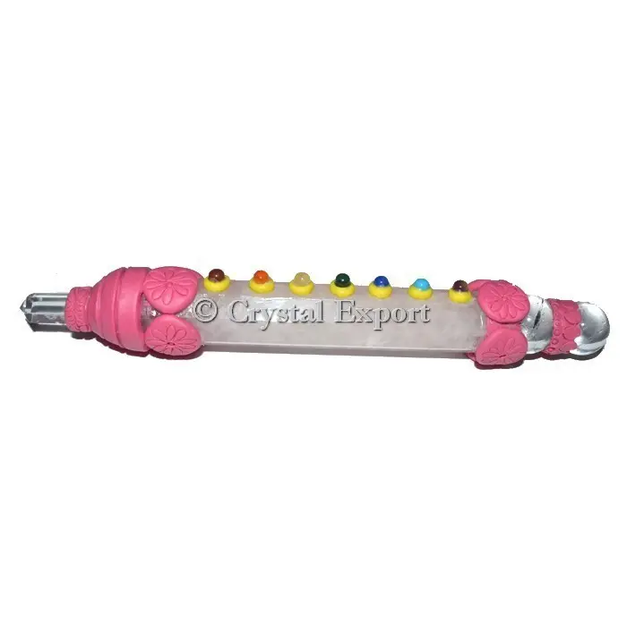 Acquista Online bacchette tibetane Chakra di colore rosa quarzo rosa: bacchette tibetane Chakra di colore rosa quarzo rosa in vendita