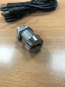 ABA 12W โครเมี่ยมสกู๊ตเตอร์ไฟฟ้า USB ที่ชาร์จโทรศัพท์มือถือที่ชาร์จโลหะผสมสังกะสีเอาต์พุต26*14*35ซม. 1000ชิ้นกล่อง42V 1 x USB