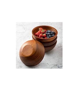 Eco friendly en gros à la main rustique en bois riz soupe pâte dîner alimentaire fruits mélange salade bols pour Offre Spéciale - Product Image 5