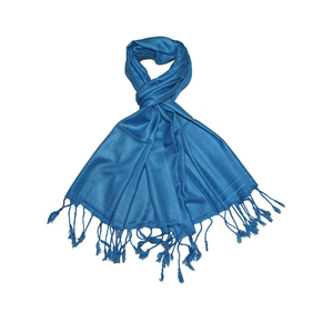 Comfortable Viscose Material Long <b>Blue</b> <b>Pashmina</b> Scarf for Men - Product Image 1