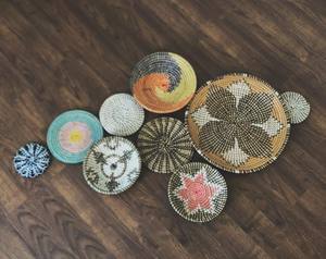 For Restaurant Decor Best Selling Seagrass <b>Bamboo</b> Rattan Plate Wall Decor Seagrass Wall <b>Basket</b> Made in Vietnam - Product Image 3