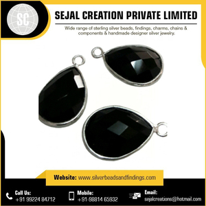 Haute qualité 925 argent Sterling lunette pierres précieuses connecteurs carré coeur forme verre Cabochon résultats de bijoux pour boucles d'oreilles - Product Image 6