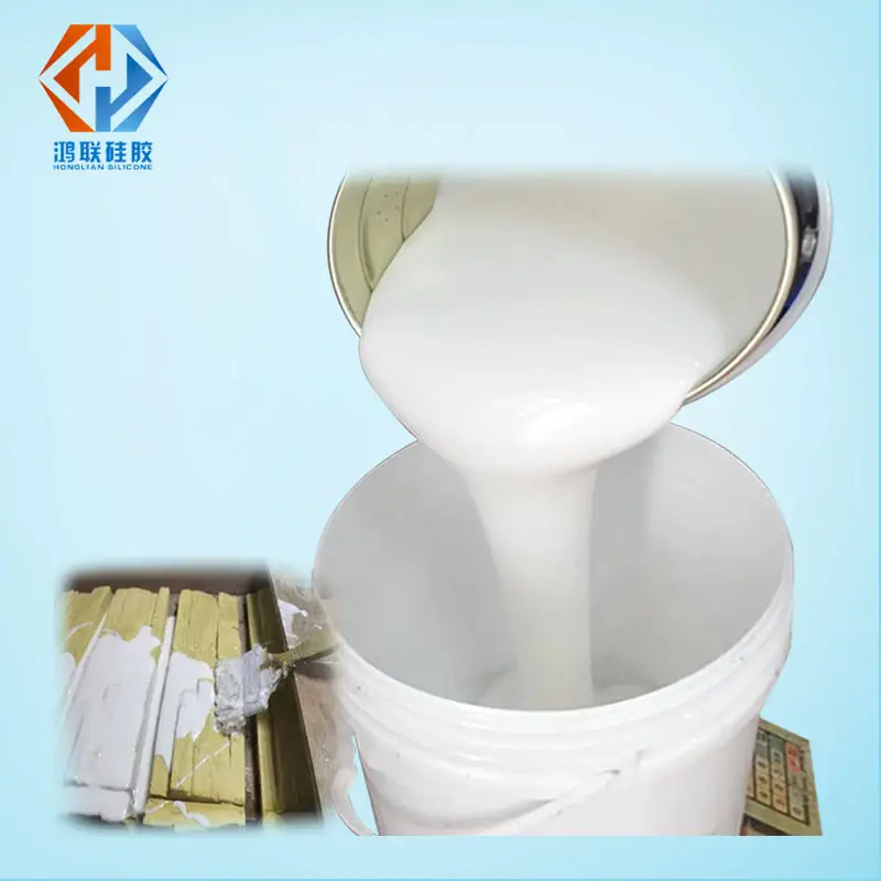 milk-white rtv2 liquid silicone rubber for craft pave molds making pour form silicone tin cure liquid rubber Honglian brand