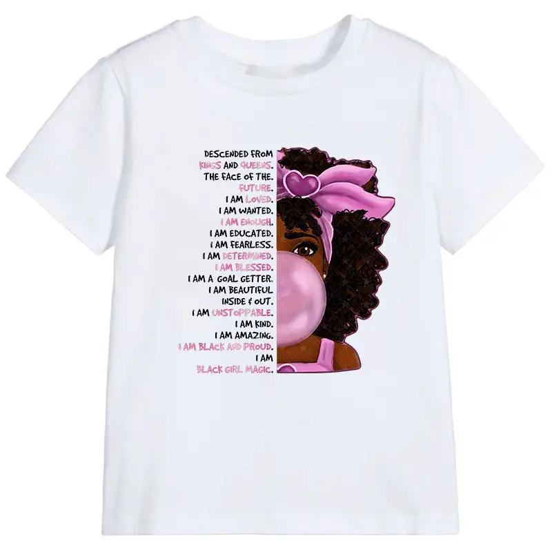 Neues Mädchen T-Shirt Ich bin schwarzes Mädchen Magic T Shirt Nette Kinder T-Shirt Mädchen Sommerkleid ung