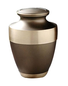 Contenedor conmemorativo de urna de cremación de latón de bronce rústico de estilo americano Sparta para cenizas humanas suministros funerarios - Product Image 1