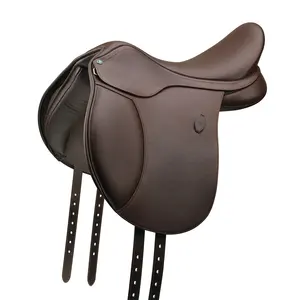 Y & Z Racing Jumping Saddle Alta calidad superior Estilo occidental Impermeable Cuero genuino Durable Caballo Suministro ecuestre - Product Image 1