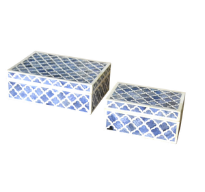 Caja de almacenamiento de joyería personalizada, contenedor decorativo con incrustaciones de hueso de alta calidad con bonito diseño de cartón - Product Image 1