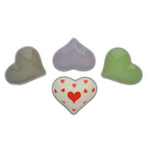 Fresh <b>Heart</b> Shaped <b>Sweets</b> Bowl With Enamel Colored Finishing Design Set of Four Morning Breakfast Bowl Design - Product Image 1