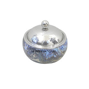 Restaurant Hotel Dining <b>Table</b> Top Casseroles Serving Hot Pot Best Quality Enamel Printed Finishing Casserole Serving Hot Pot - Product Image 1