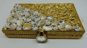 Custom Women Lady Fashion Mother of Pearl Evening <b>Bag</b> Clear <b>Boxed</b> Purse Acrylic <b>Clutch</b> <b>Bag</b> - Product Image 5