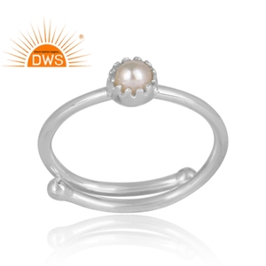 Bague en argent Sterling 925 et perles précieuses, anneau pour femmes, vente en gros, bijoux - Product Image 2
