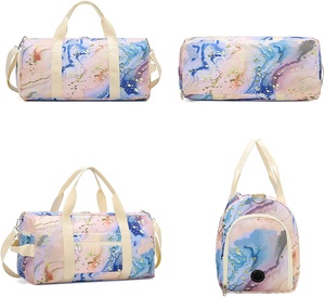 Sac de sport de voyage en velours côtelé personnalisé sublimé en polyester 600D avec fermeture éclair pour les yogis unisexes Sac multifonctionnel - Product Image 3