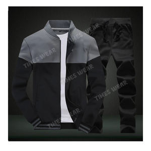 Survêtement Patchwork à fermeture éclair et pantalon de survêtement, ensemble de sport complet pour hommes, 2 pièces, nouvelle collection 2020 - Product Image 4