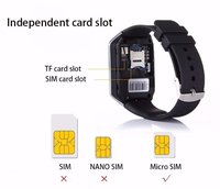 Montre connectée DZ09 BT, écran tactile, montre de sport, tracker de fitness, emplacement pour carte SIM et carte SD, podomètre