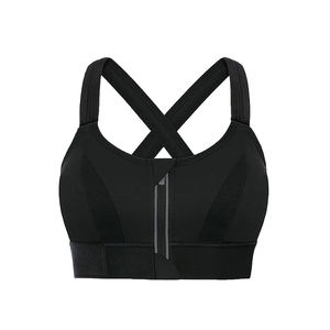 Top Fitness Wear Mujeres Sujetador deportivo transpirable para Fitness Wear Logotipo personalizado de alta calidad Impreso High Shoulder Crop Sports Bra - Product Image 1