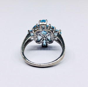 Bagues en pierre précieuse en topaze bleue, argent Sterling 925, plaqué or, fait à la main, bon marché quantité minimale de commande vente en gros - Product Image 4