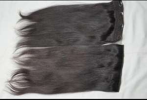 Ensemble de 6 pinces en vrais cheveux humains Pinces indiennes en 7 pièces 180 grammes - Product Image 4