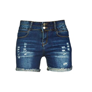 Jeans en denim de haute qualité, nouveau design, 100% coton, design personnalisé, shorts déchirés pour femmes, fournisseur de BD. - Product Image 1