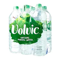 Naturelle Volvic eau minérale plate 1,5 l, lot de 6 bouteilles