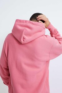 2025 <b>Men</b> <b>Pink</b> Classic Casual Pullover <b>Hoodie</b> Gents Custom Blank Hooded Plus Size Pullover Sweatshirt XXL Cotton Fleece Embossed - Product Image 3