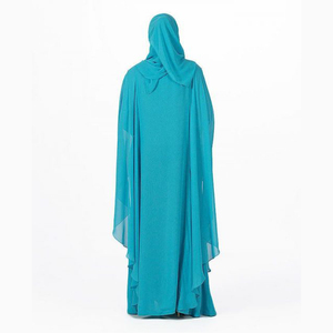 Venta caliente de alta calidad azul para Jilbab Kaftan Abaya Burka vestido para mujeres AJM TRADE HOUSE ropa musulmana tradicional - Product Image 2