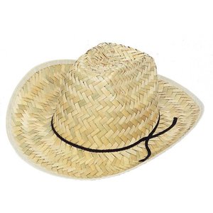 Sombrero de paja de vaquero para hombre y mujer, sombrero de paja de vaquero occidental con visera moldeable, color Beige - Product Image 1