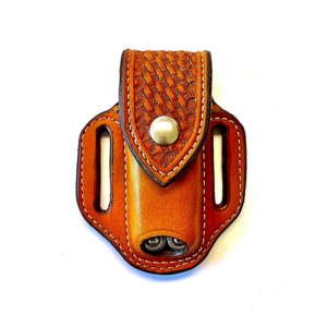 Funda de cuero de grano rico para cuchillos de hoja plegables, 5 pulgadas, superventas, precio de fábrica - Product Image 3