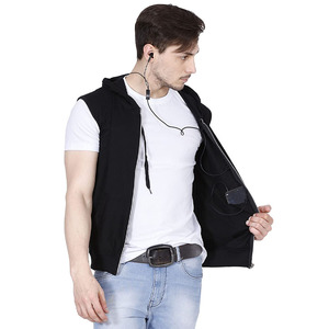 Gran oferta, lo último en dos tonos, Jersey sin mangas con cremallera para hombre, venta al por mayor, Sudadera con capucha sin mangas para gimnasio personalizada 2024 - Product Image 1