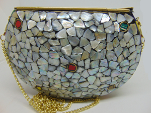 2021 Fashion Design Mosaic Women's Handbag Clutch Evening Party <b>Bag</b> by Lowellcraft.com Metal Flap - Product Image 3