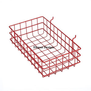 Panier mural vintage fait à la main en fer unique de forme haute pour le rangement de la cuisine Prix compétitif Usage domestique Couleur noire - Product Image 5