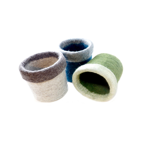 Handmade Felt Folded Bins , Mini Storage & Organization