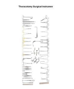 Ensemble d'instruments chirurgicaux de thoracotomie en acier inoxydable de qualité - Product Image 2