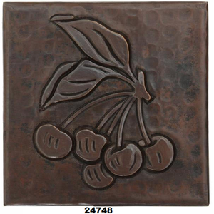 Tuiles de cuivre gravées par cuivre antique de conception de fruit pour le mur de cuisine - Product Image 3