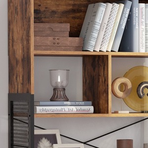 VASAGLE Knock Down Sẵn Sàng Để Lắp Ráp Đồ Nội Thất Thiết Kế Cổ Điển <span class=keywords><strong>5</strong></span> Tầng Công Nghiệp Kim Loại Thang Cuốn Sách Kệ Tủ Sách - Product Image 3