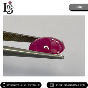 Chất Lượng Hàng Đầu Tự Nhiên 4.02 Carat Màu Đỏ Màu Hồng Hình Bầu Dục Miến Điện <span class=keywords><strong>Ruby</strong></span> Cabochon Không Nóng Lỏng Đá Quý Cho Chiếc Nhẫn & Mặt Dây Chuyền Làm - Product Image 2