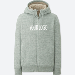 Sudadera con capucha de algodón y forro polar de alta calidad, con cremallera completa, nueva - Product Image 6