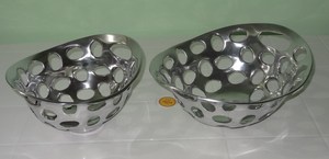 Premium Hot Modern Fancy Luxury Iron Wired Mesh Round <b>Bowl</b> with Nickel Finished <b>for</b> Home and Kitchen Usage <b>Weeding</b> Parties Usage - Product Image 6