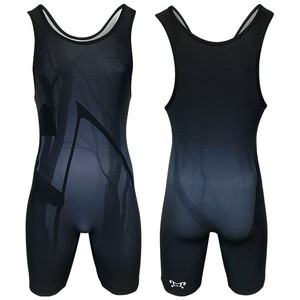 Traje de Lucha Libre de Spandex/Poliéster con Cierre de Cordón, 1 Pieza - Product Image 1