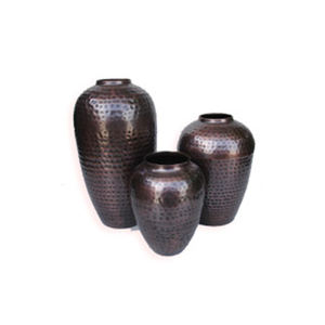 Modern Design <b>Copper</b> Antiqui Hammered Custom Metal Design Flower <b>Vases</b> Set of 3 Indoor and Outdoor Decor - Product Image 1
