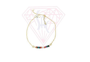 <b>Gold</b> Plated Multi Natural Gemstone Handmade Jewelry Statement Vintage Stylish Birthstone Boho <b>Bracelet</b> - Product Image 2