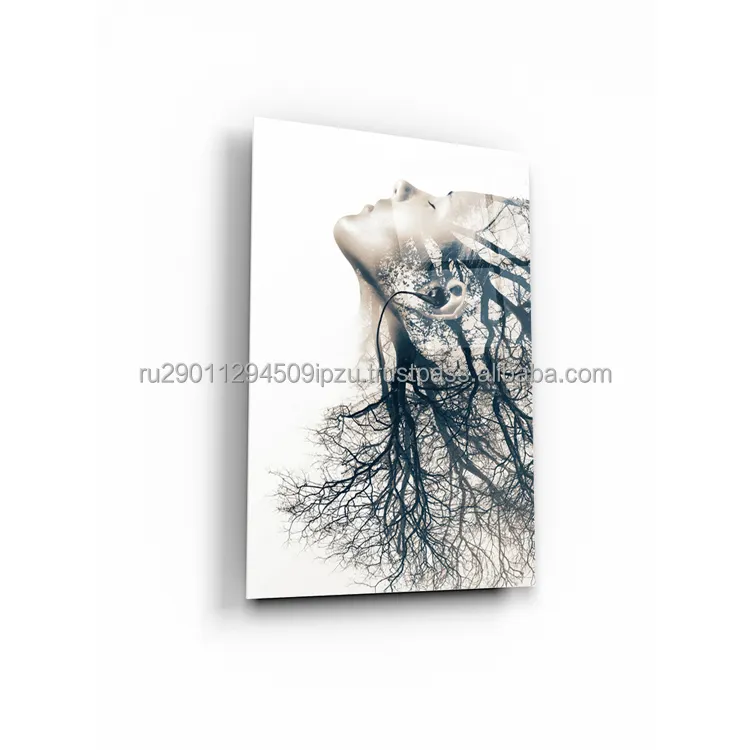 Painting on glass "Daphne 1" 40x60, art. WBR-01-367-04 best value for money, wall decorations for home