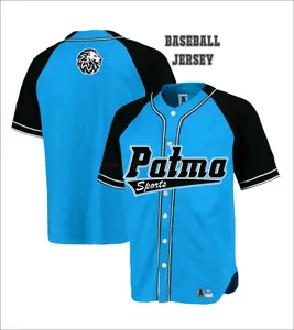 Super Quality 100% Polyester Unisex Baseball Jersey Customizable with Your Logo Labels Tags Packing Bags