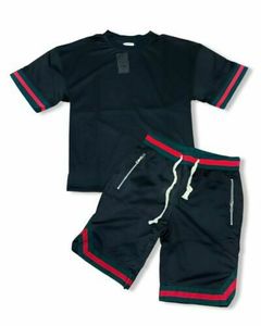 Short pour hommes, styles d'été, col rond, manches courtes, chemise et Short, meilleure qualité, ensemble court pour hommes - Product Image 2