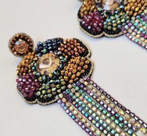 Anillo flor pendientes hechos a mano de FORFOR las mujeres - Product Image 5