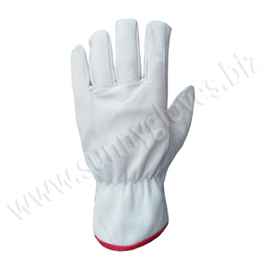 Full Grain Cowhide Forklift Truck <b>Driver</b> <b>Gloves</b> with Wrist Closure Protective Leather Working <b>Gloves</b> - Product Image 5