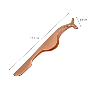 Private Label Stainless Steel Twezzers False <b>Eyelash</b> Tweezers <b>Applicator</b> Custom Logo Bulk Strip Eye Lash Twizzers Laah Tweezers - Product Image 4