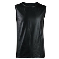 Camiseta sin Mangas de Cuero Personalizada para Hombre - Ropa Deportiva Informal de Verano, Transpirable, de Secado Rápido, Elegante para Uso en la Calle
