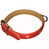 Kalung Anjing Kulit Asli Mewah Desainer Trendy Berlian Empuk Inovatif Pola Solid Rivet Personalisasi Ramah Lingkungan