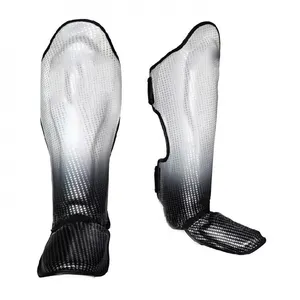 Espinillera de cuero hecha a medida, almohadillas protectoras de pierna de alta calidad, para entrenamiento de lucha y artes marciales - Product Image 1