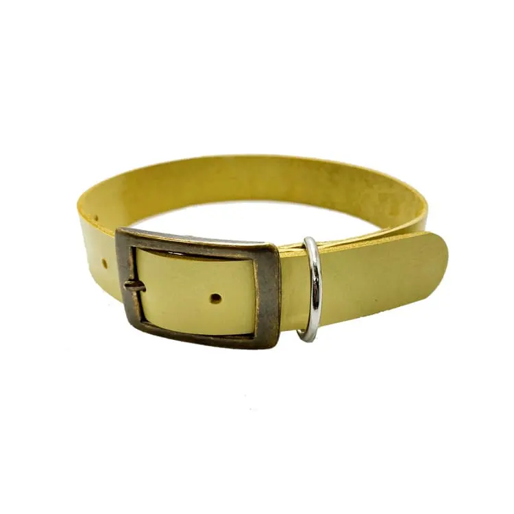 Collier de chien personnalisable pour les promenades de sécurité nocturnes Colliers de luxe en cuir brut de qualité supérieure pour animaux de compagnie